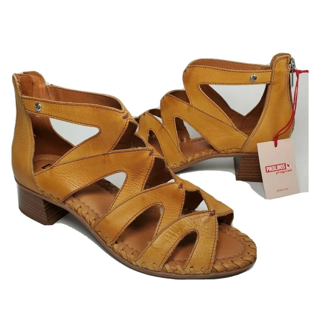 Pikolinos Women  Sandals Honey Brown Leather